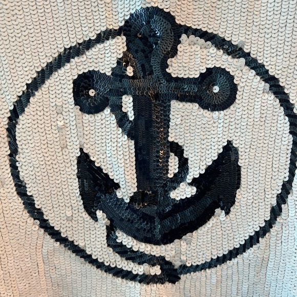 L’AGENCE White And Navy Sequin Blazer - Picture 3 of 16